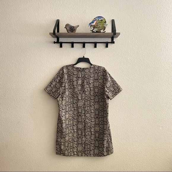 Zara Woman sz:XL Snakeskin Patterned Mini Dress - Picture 4 of 10